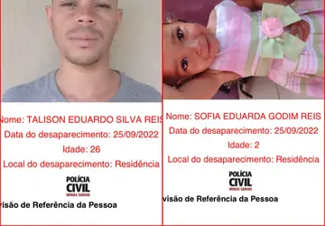 Polícia Civil investiga o desaparecimento de pai e filha em São Gonçalo do Rio Abaixo