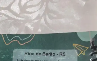 Agendas do kit escolar de Barão de Cocais tem hino de outra cidade 
