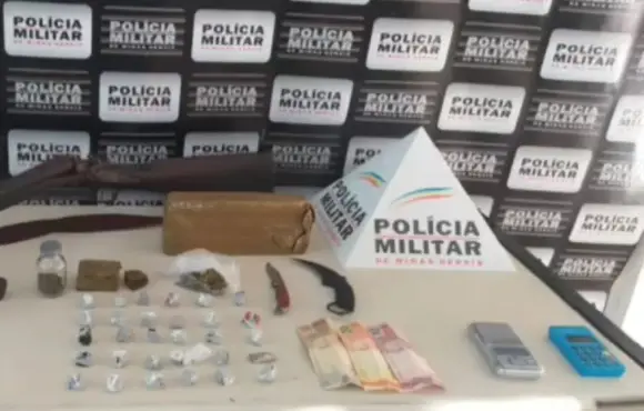 PM prende dois homens com drogas, armas e munições em Monlevade